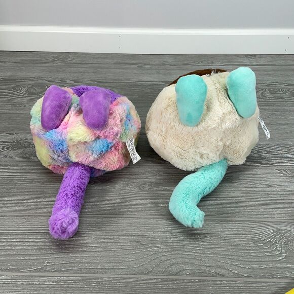 2022 Basic Fun TWO Misfittens Kitty Cats 10in Tie Dye Stuffed Plush Get Meowt - Picture 8 of 10